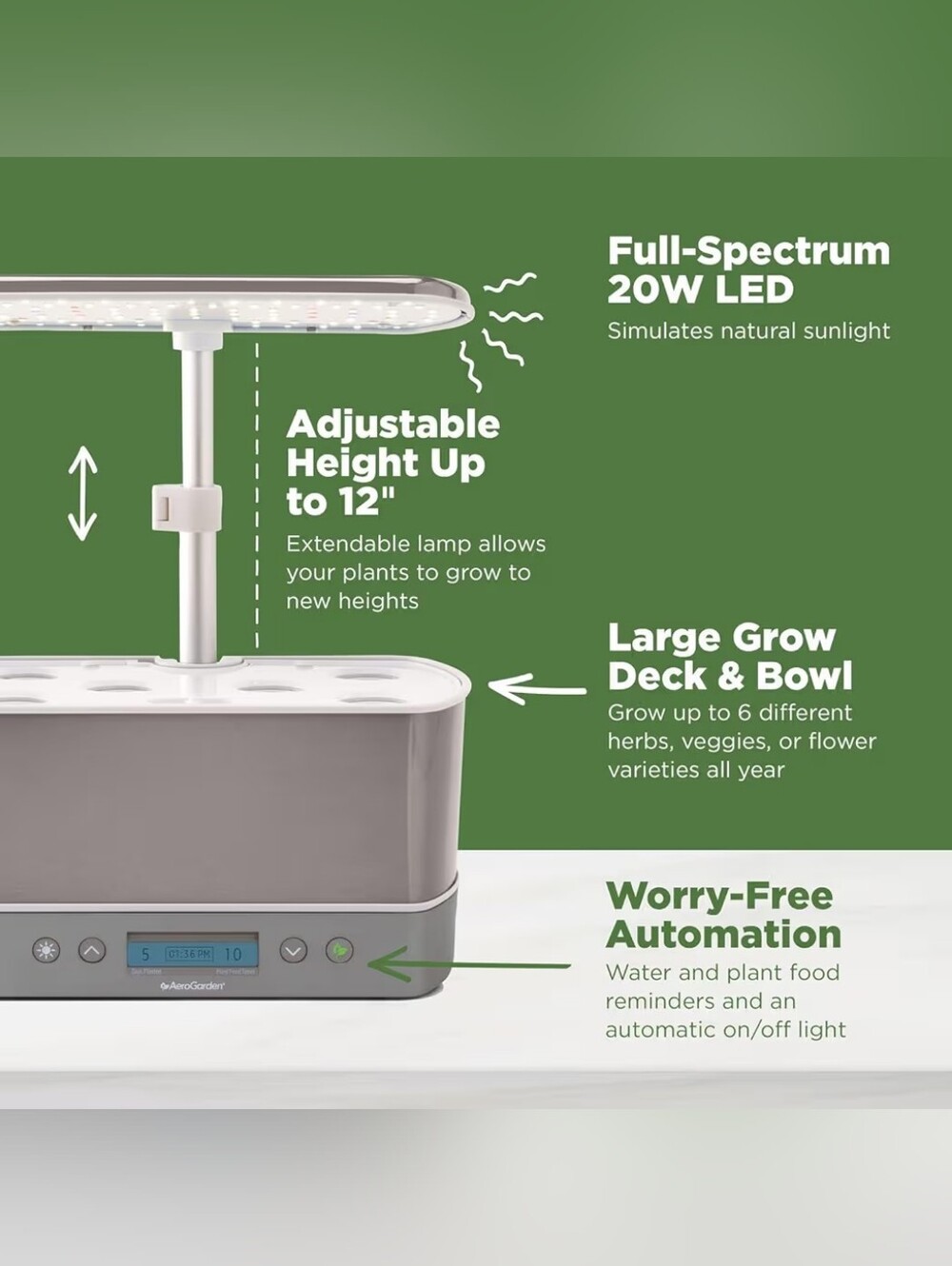 NIB AeroGarden Harvest Elite Indoor Garden Hydroponic System with LED Grow Light - Picture 6 of 11